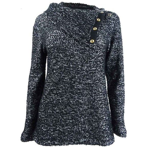 Calvin Klein Tops - NWOT Calvin Klein Women's SZ Large Popcorn-knit Textured SweaterRivet Snap Neck